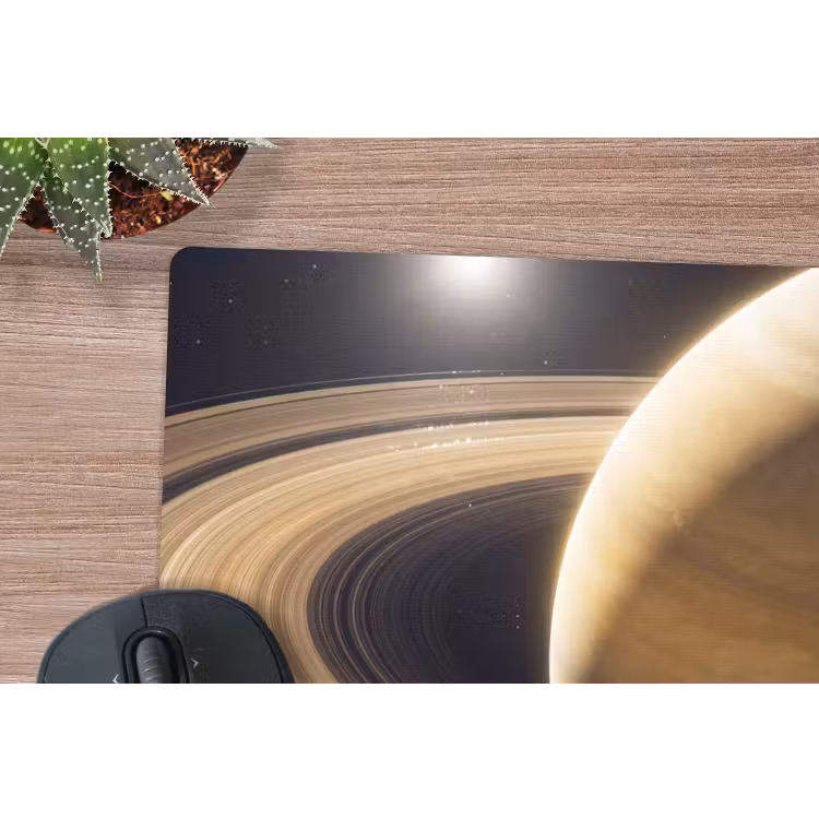 Muismat - Planeet - Ringen - Ruimte - Planeet - Ringen - Ruimte muismat rubber klein