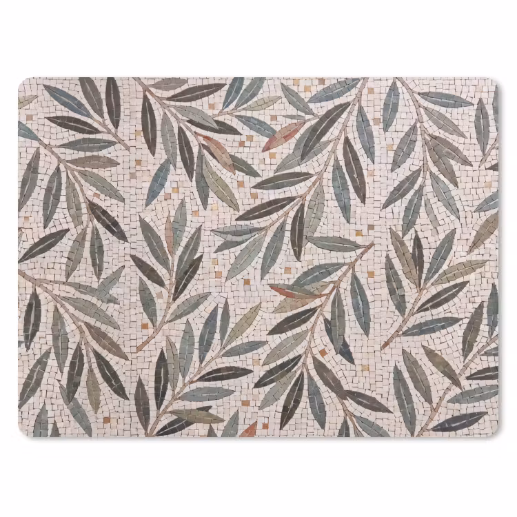 Plant - Blad - Mozaïek - Groen muismat rubber klein -3d