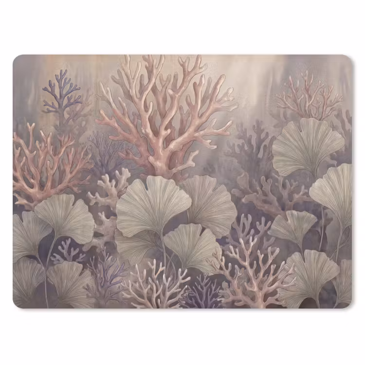 Plant - Bladeren - Zee - Illustratie - Groen muismat rubber klein -3d