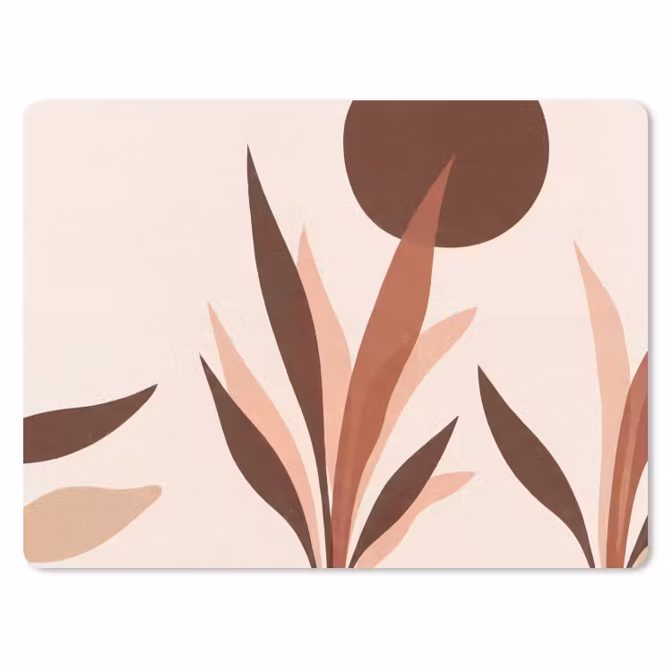 Planten - Abstract - Natuur - Bruin muismat rubber klein -3d