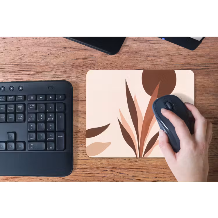 Planten - Abstract - Natuur - Bruin muismat rubber klein -toetsenbord