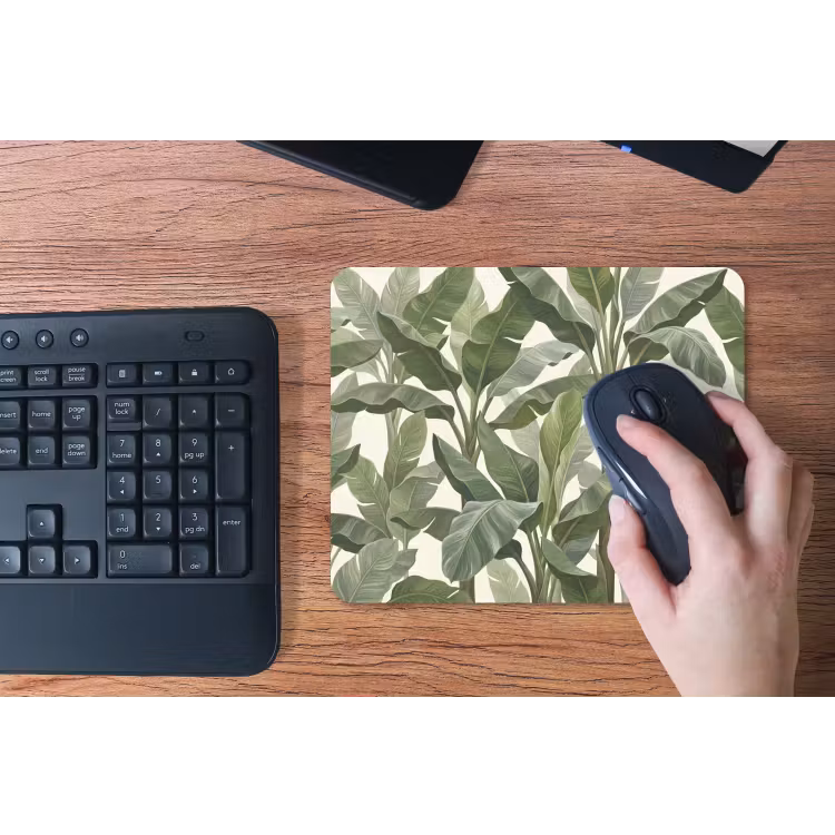 Planten - Bladeren - Tropisch - Groen muismat rubber klein -toetsenbord