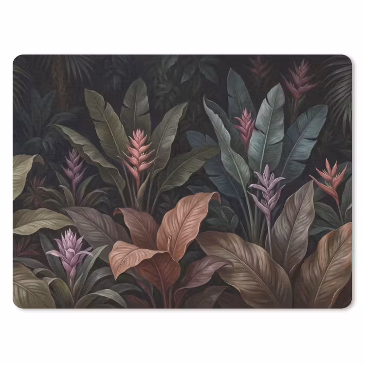 Planten - Tropisch - Jungle - Donker - Natuur muismat rubber klein -3d