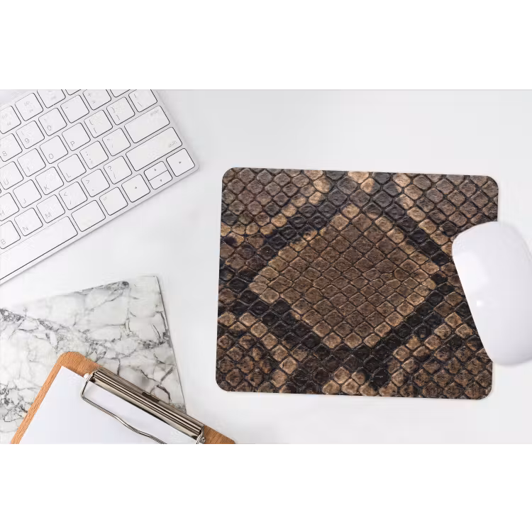Python - Schubben - Brons muismat rubber klein -witbureau