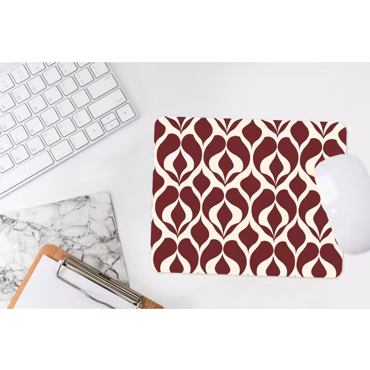 Rood - Druppelpatroon - Grafisch muismat rubber klein 262 -witbureau