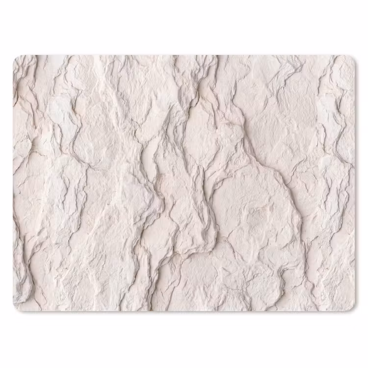 Rots - Structuur - Natuur - Beige - Abstract muismat rubber klein -3d