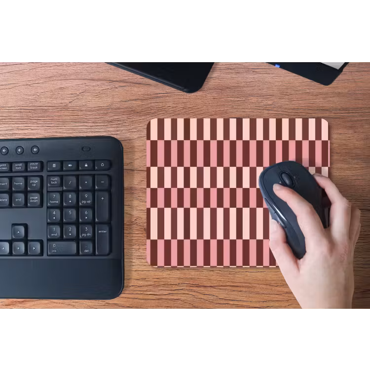 Roze - Rood - Blokjes muismat rubber klein 262 -toetsenbord
