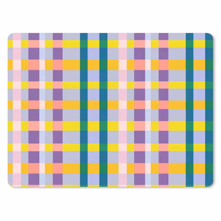 Ruit - Patroon - Kleurrijk muismat rubber klein 262 -3d