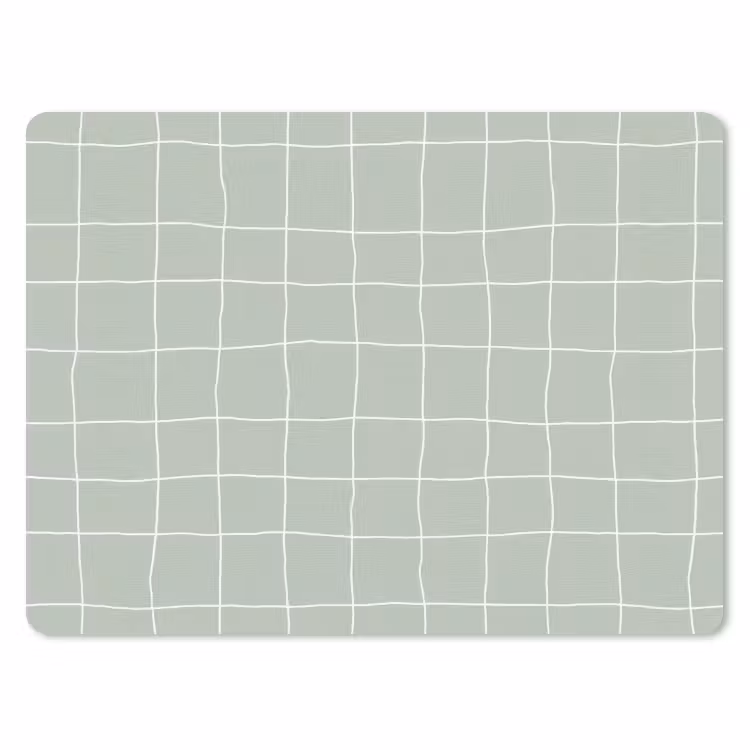 Ruitpatroon - Golvend - Groen muismat rubber klein 262 -3d