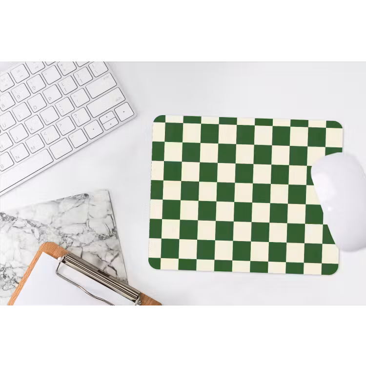 Schaakbord - Patroon - Groen muismat rubber klein 262 -witbureau