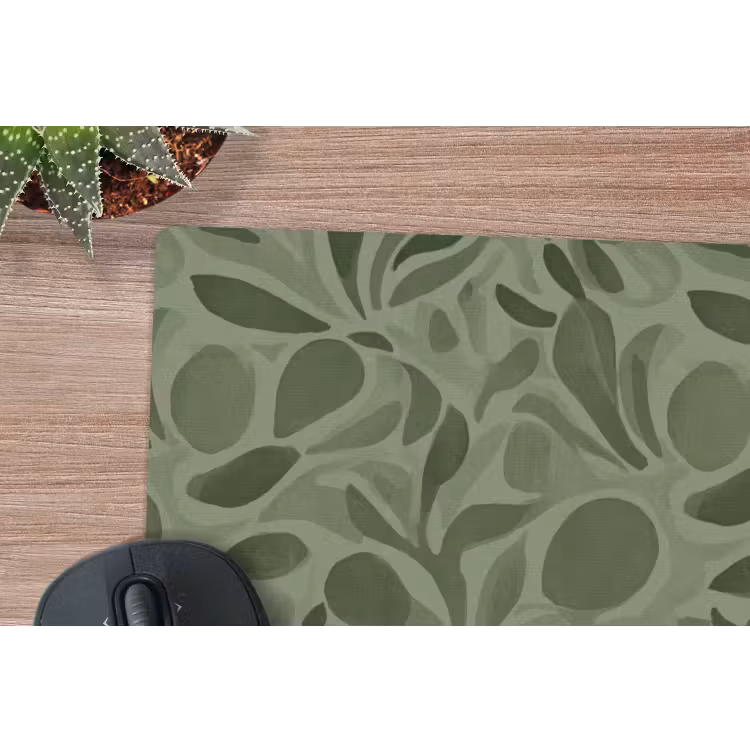 Sereen - Bladeren - Groen muismat rubber klein 262 -closeup