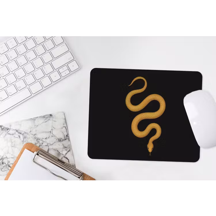 Slang - Minimalistisch - Goud muismat rubber klein -witbureau