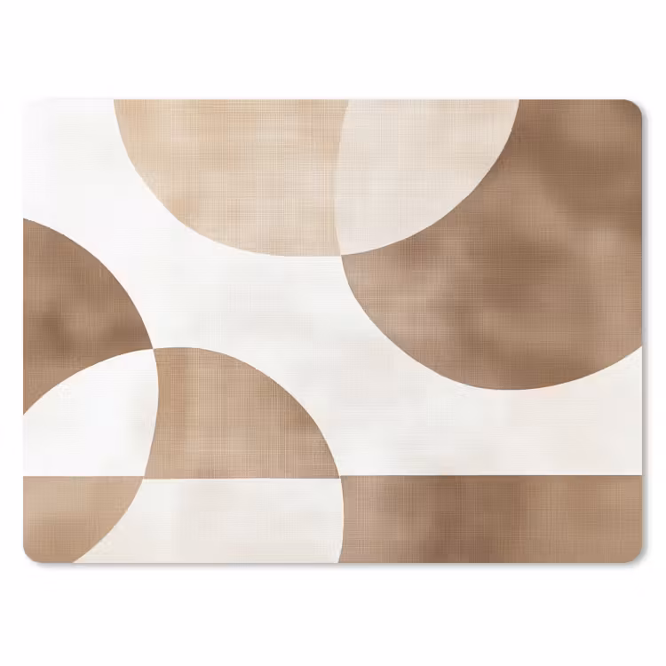 Snijdende cirkels - Overlappende vlakken muismat rubber klein -3d