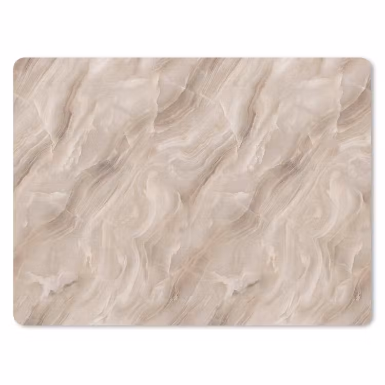 Steen - Golvend - Abstract - Beige muismat rubber klein -3d