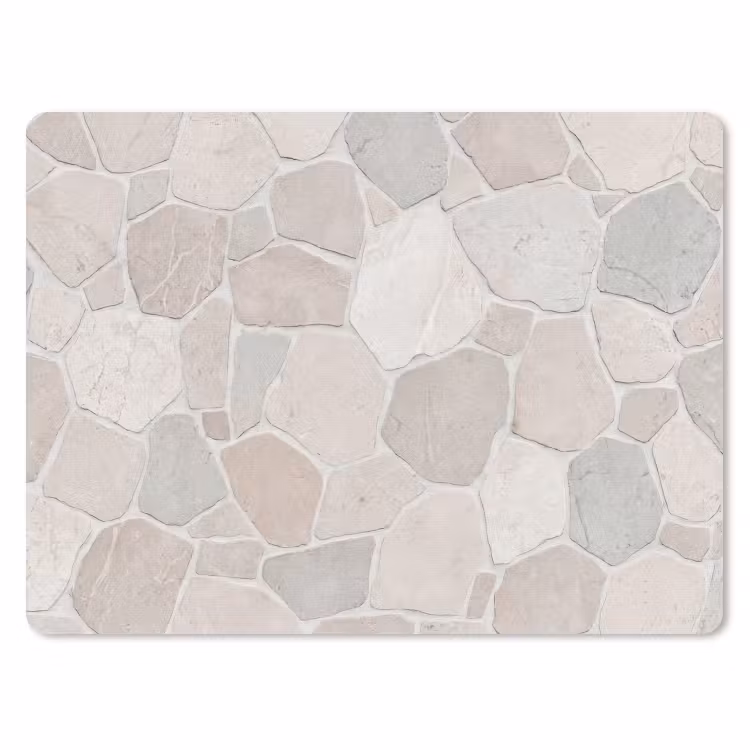 Steen - Patroon - Textuur - Beige muismat rubber klein -3d