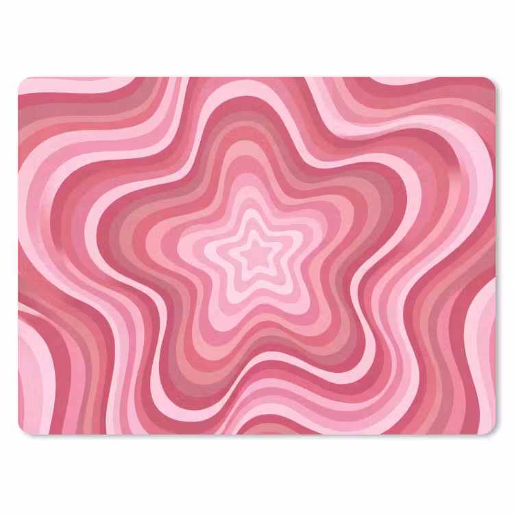 Ster - Golvend - Abstract - Roze muismat rubber klein -3d