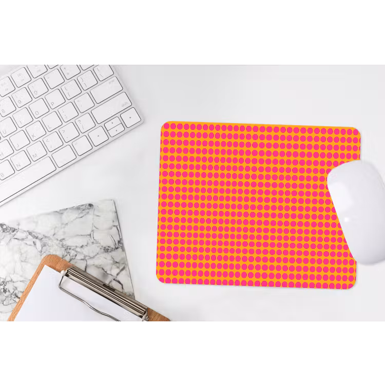 Stippen - Patroon - Oranje muismat rubber klein 262 -witbureau