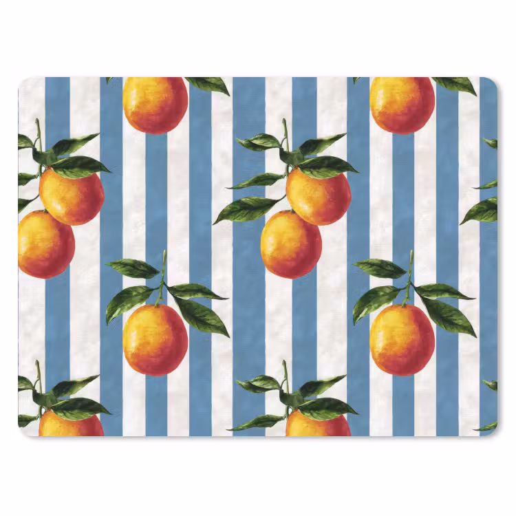 Strepen - Citroen - Blauw muismat rubber klein 262 -3d