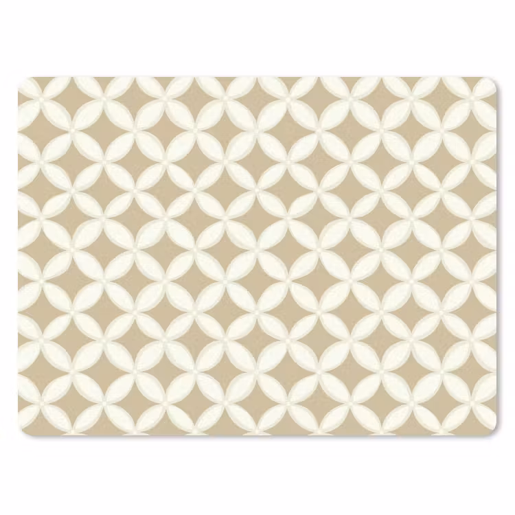 Symmetrisch - Motief - Beige muismat rubber klein 262 -3d