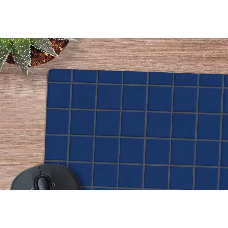 Tegel - Patroon - Blauw muismat rubber klein 262 -closeup