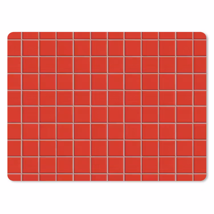Tegel - Patroon - Kersen - Rood muismat rubber klein 262 -3d