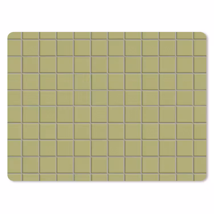 Tegel - Patroon - Olijfgroen muismat rubber klein 262 -3d