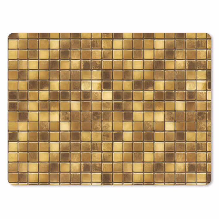 Tegels - Mozaïek - Luxe - Warm Goud muismat rubber klein 262 -3d