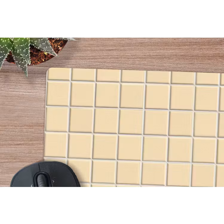 Tegels - Patroon - Crème muismat rubber klein 262 -closeup