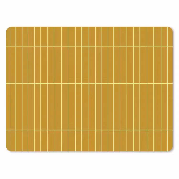 Tegels - Verticaal - Mosterdgeel muismat rubber klein 262 -3d