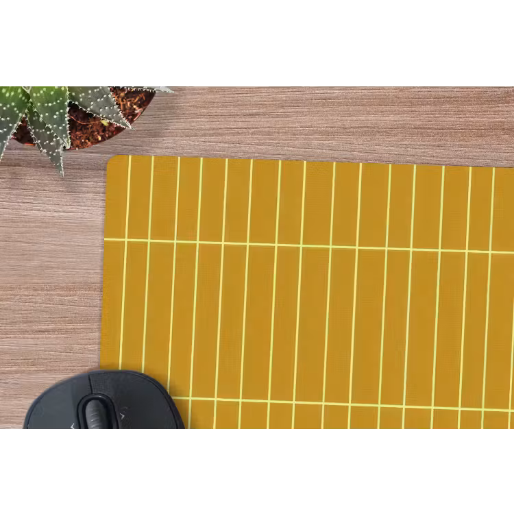 Tegels - Verticaal - Mosterdgeel muismat rubber klein 262 -closeup