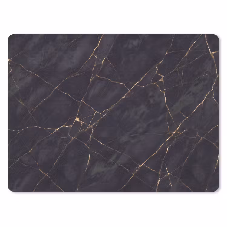 Textuur - Gouden lijnen - Abstract - Modern - Zwart muismat rubber klein -3d