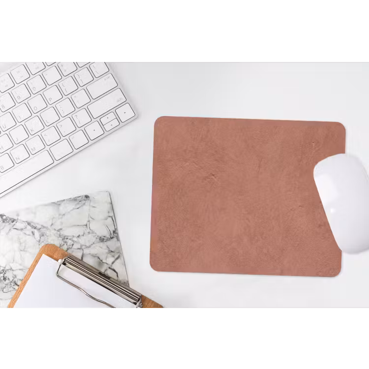 Textuur - Roodbruin - Grof - Modern muismat rubber klein -witbureau
