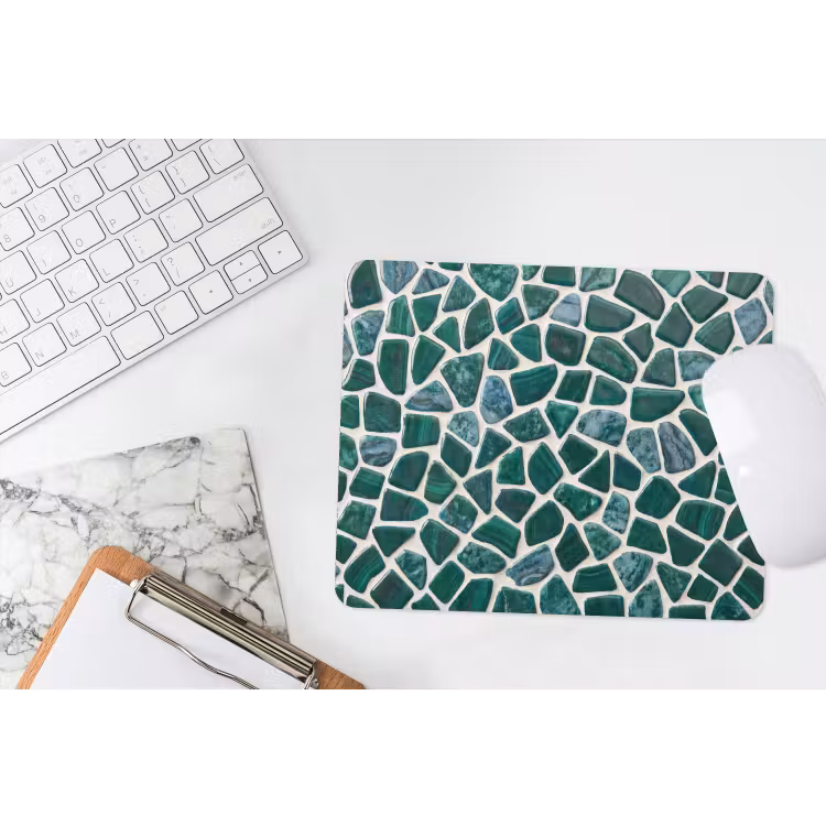 Textuur - Steen - Groen - Abstract - Patroon muismat rubber klein -witbureau