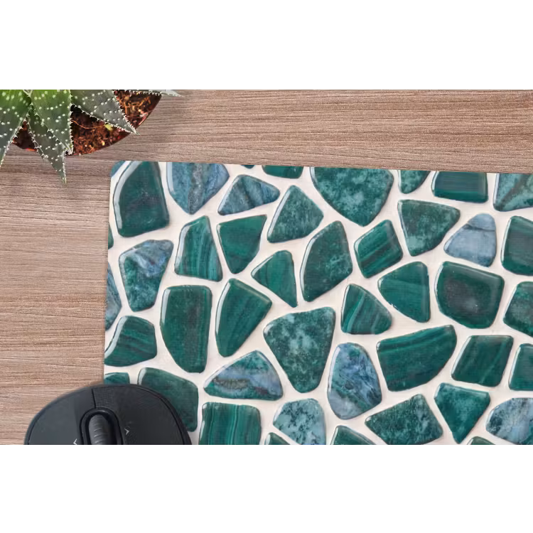 Textuur - Steen - Groen - Abstract - Patroon muismat rubber klein -closeup