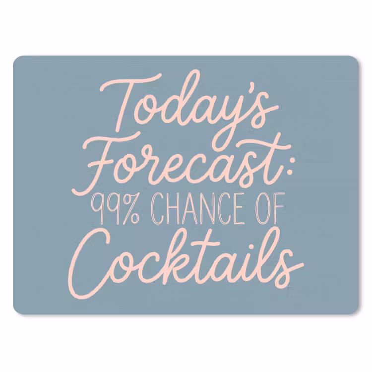 Today's Forecast - Cocktails - Blauw muismat rubber klein -3d