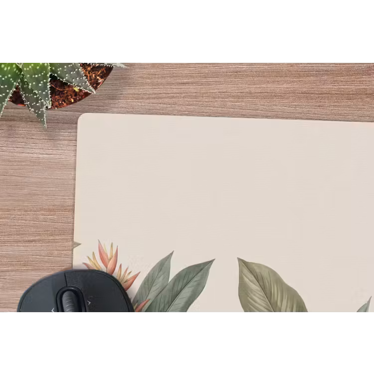 Tropisch - Planten - Modern - Groen muismat rubber klein -closeup