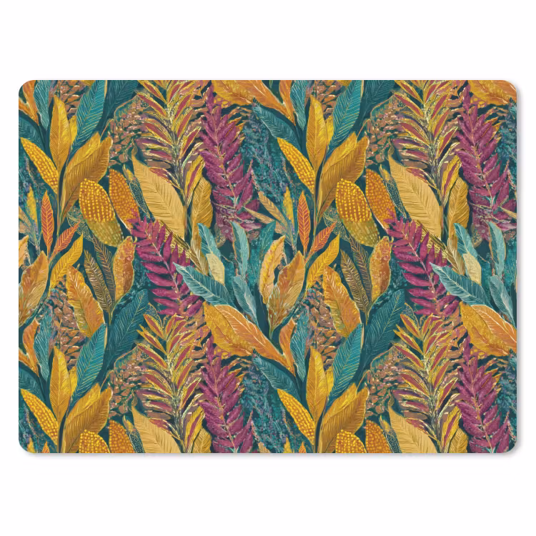 Tropische - Botanisch - Patroon - Kleurrijk - Exotisch muismat rubber klein 262 -3d