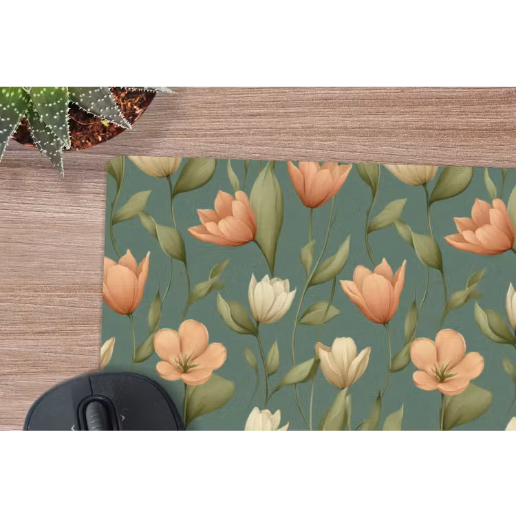Tulpen - Botanisch - Groen muismat rubber klein 262 -closeup