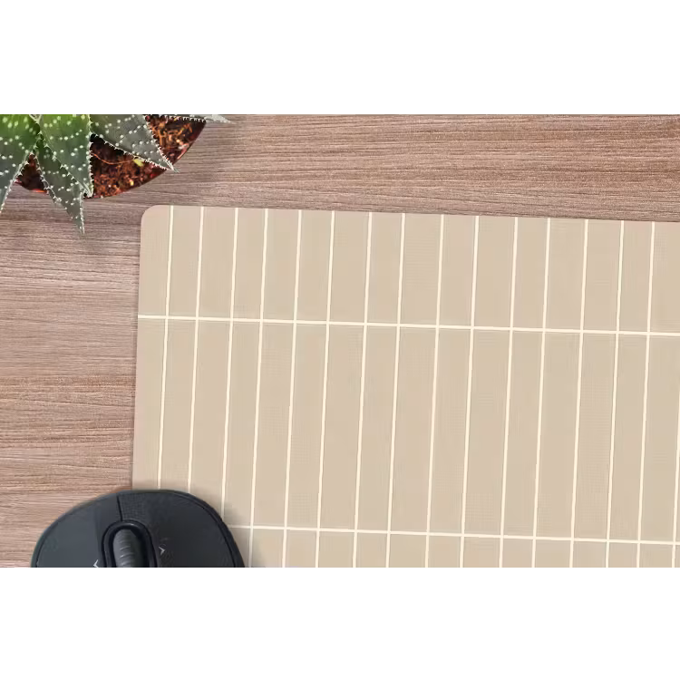 Verticaal - Wandtegel - Crème - Beige muismat rubber klein 262 -closeup