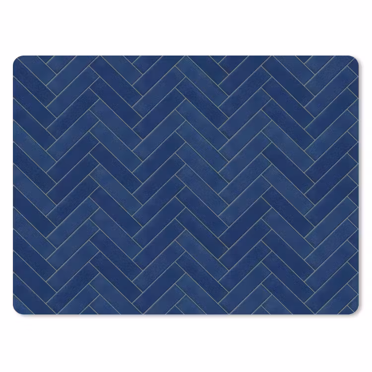 Visgraat - Wandtegel - Donkerblauw - Navy Blue muismat rubber klein 262 -3d
