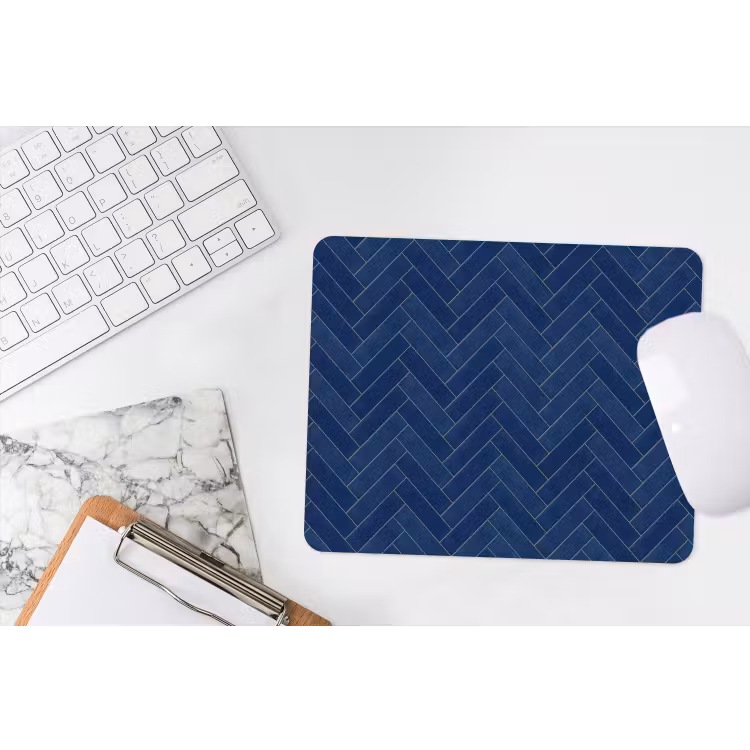 Visgraat - Wandtegel - Donkerblauw - Navy Blue muismat rubber klein 262 -witbureau