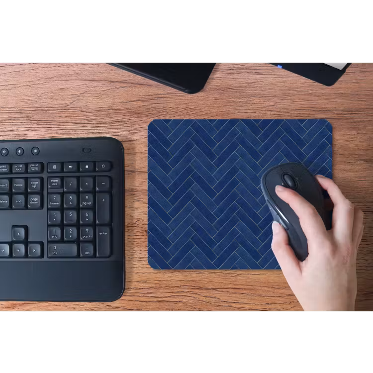Visgraat - Wandtegel - Donkerblauw - Navy Blue muismat rubber klein 262 -toetsenbord