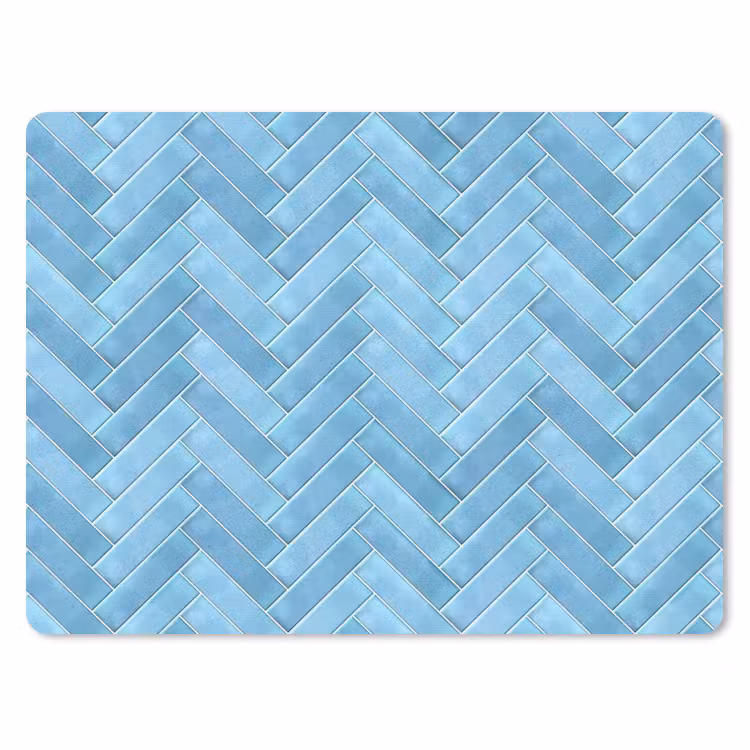 Visgraat - Wandtegel - Lichtblauw muismat rubber klein 262 -3d