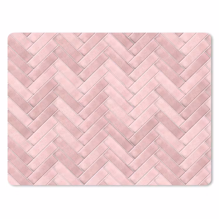 Visgraat - Wandtegel - Lichtroze muismat rubber klein 262 -3d