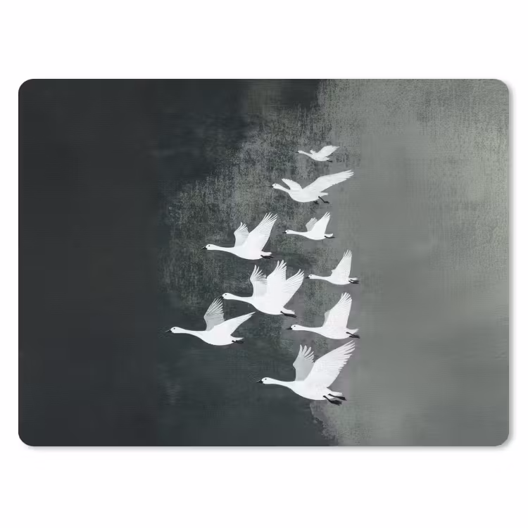 Vogel - Japandi - Groen muismat rubber klein -3d