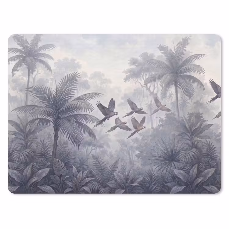 Vogel - Vliegend - Jungle - Vintage - Dieren muismat rubber klein -3d