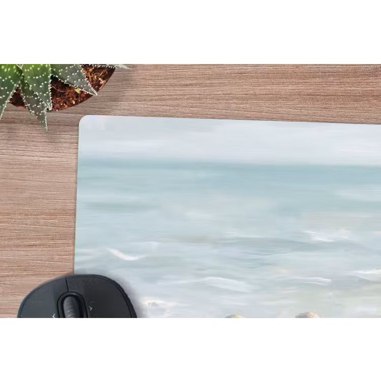 Vogels - Strand - Zee muismat rubber klein -closeup