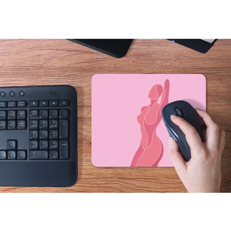 Vrouw - Lichaam - Abstract - Roze muismat rubber klein -toetsenbord
