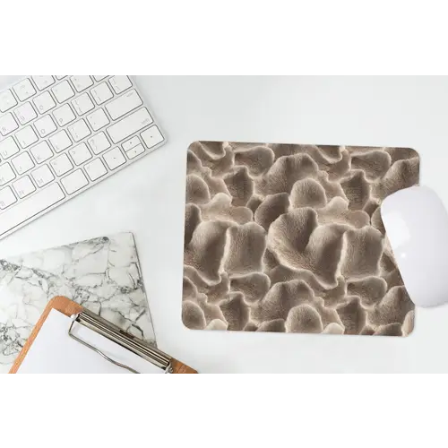 Waaiervorm - Beige - Vezel textuur muismat rubber klein 262 -witbureau