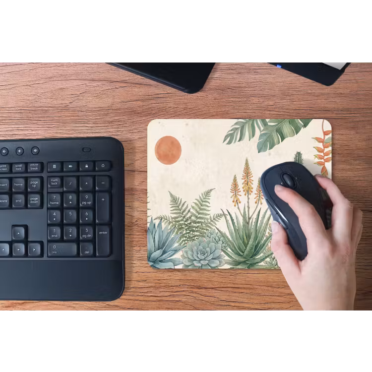 Woestijn - Planten - Groen muismat rubber klein -toetsenbord